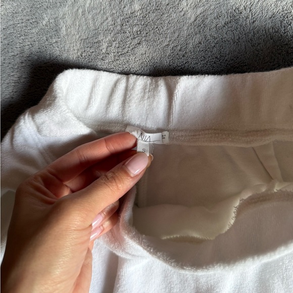 White Terrycloth Mini Skort - Picture 2 of 5
